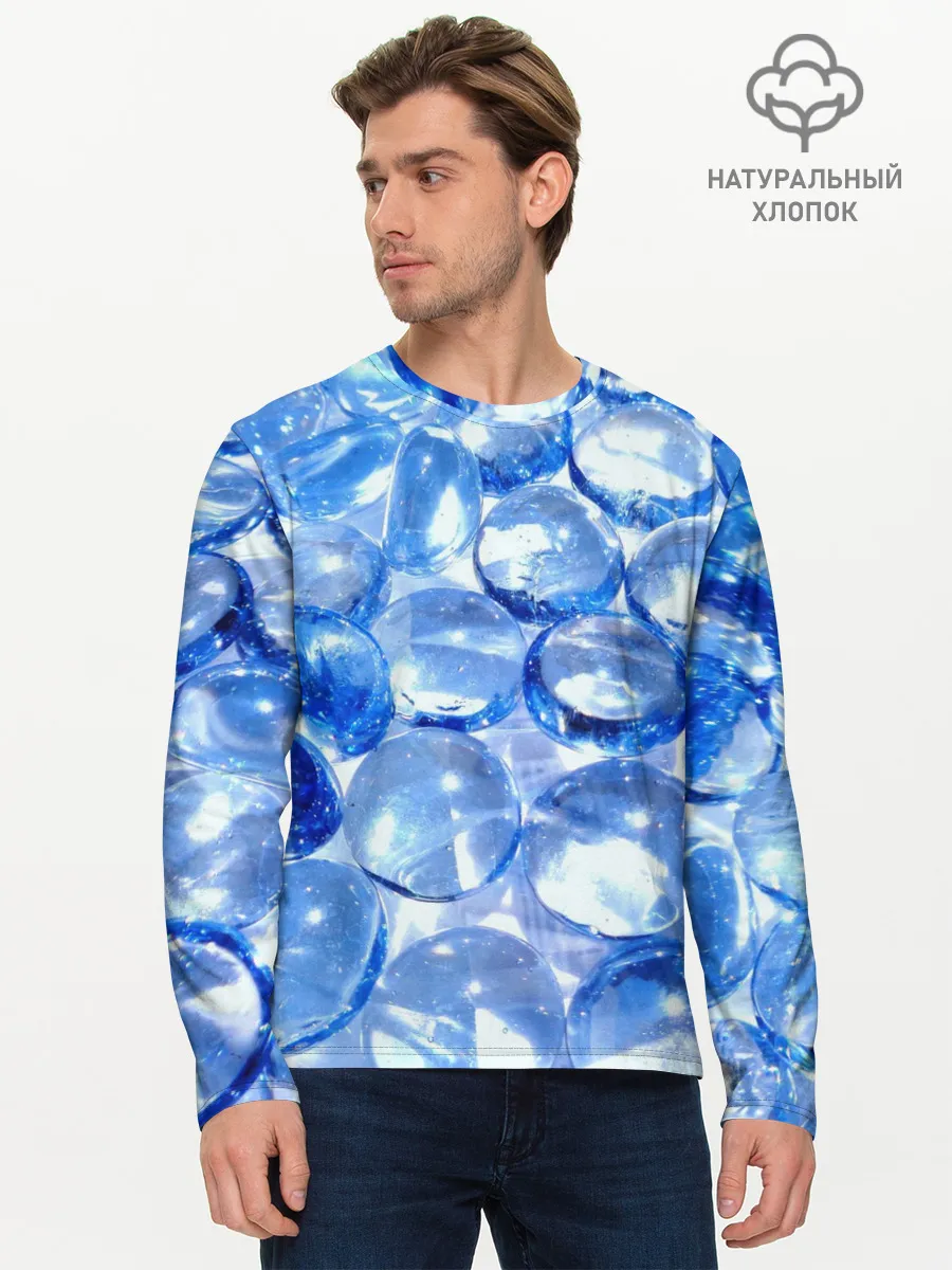 Мужской лонгслив базовый / Абстракция