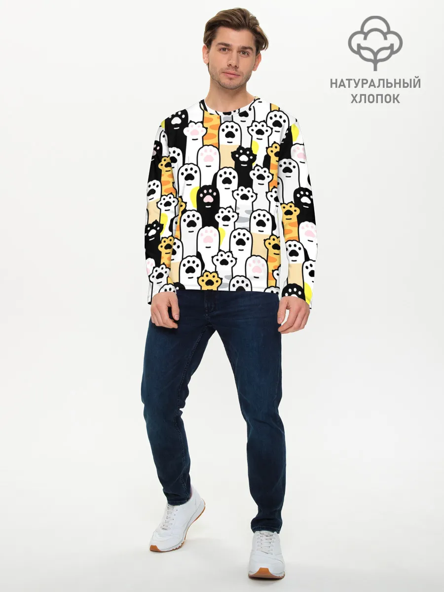 Мужской лонгслив базовый / КОШАЧИЬ ЛАПЫ