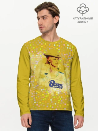 Мужской лонгслив базовый / David Bowie Gold Star