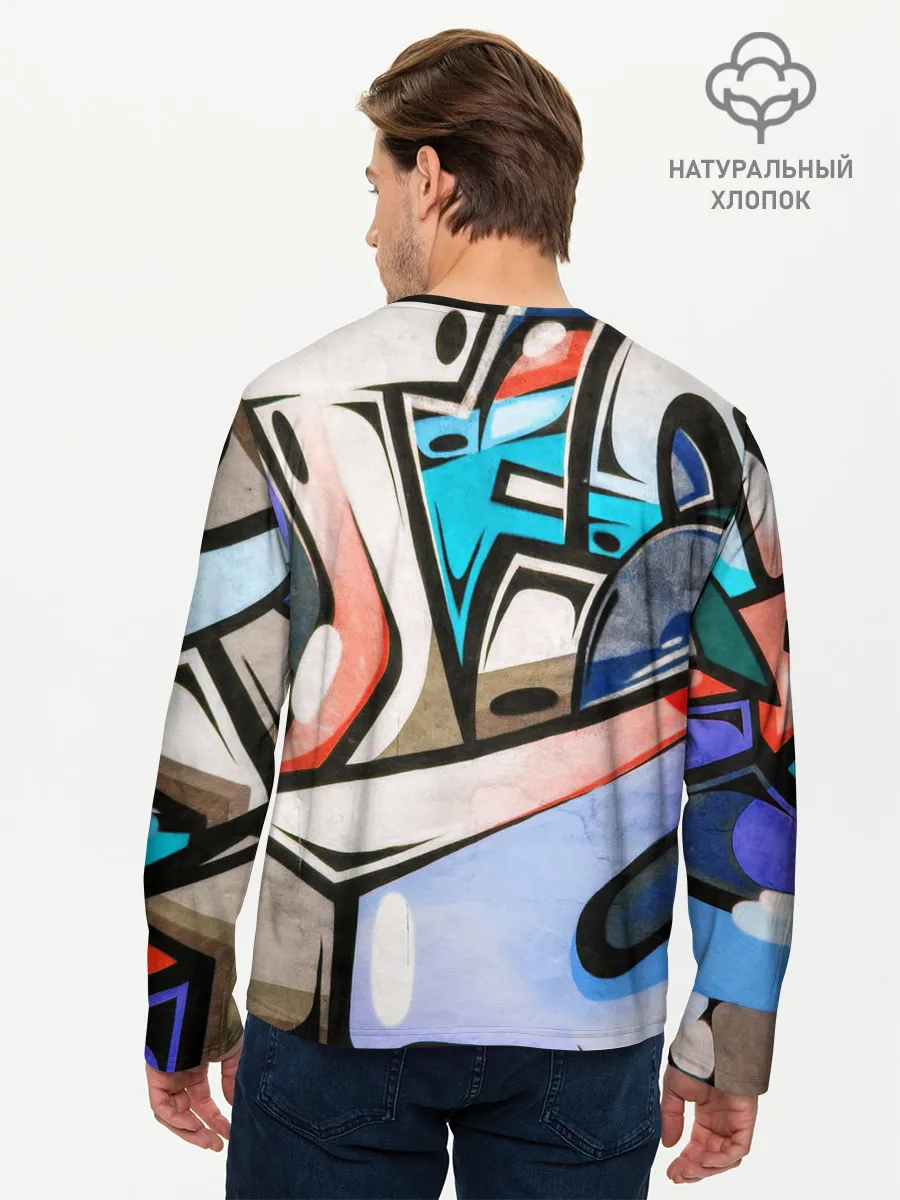 Мужской лонгслив базовый / Street Art Graffiti