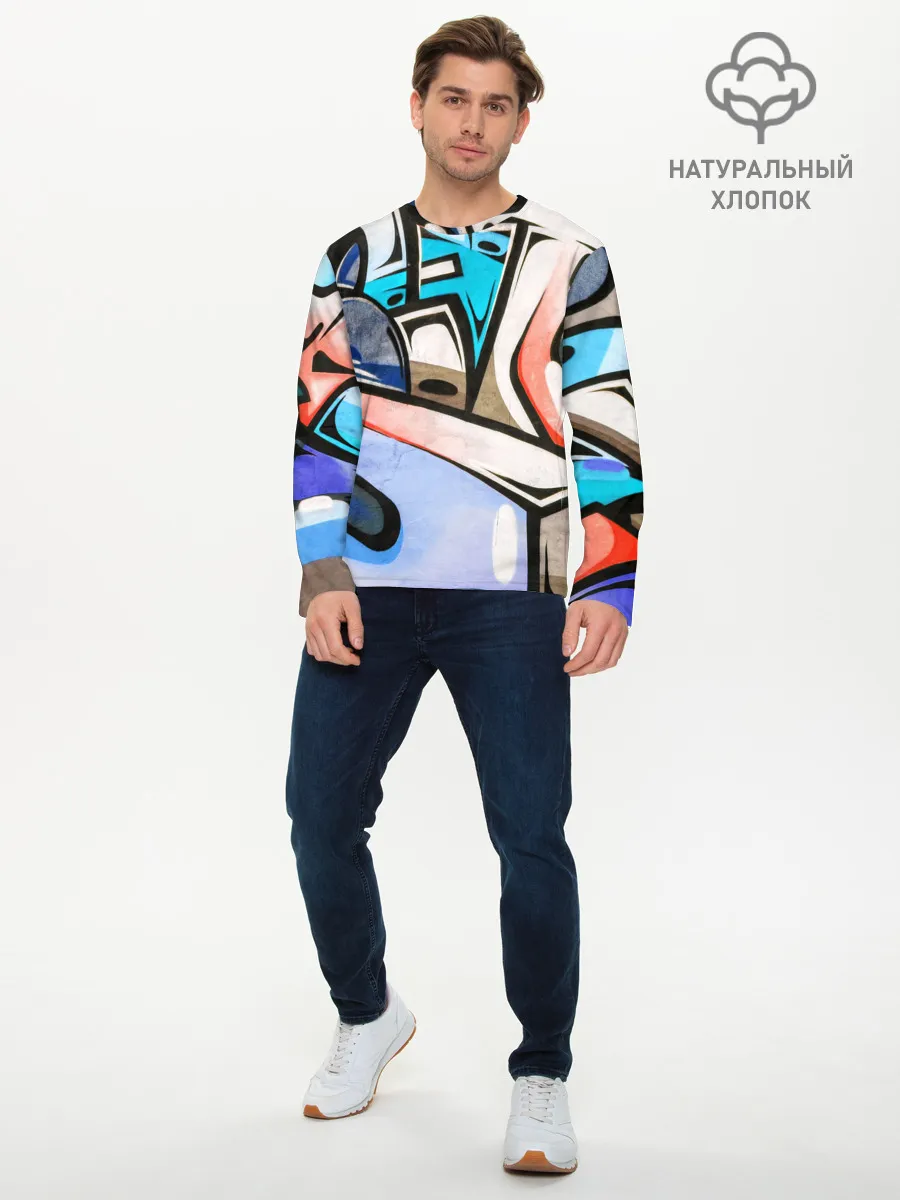 Мужской лонгслив базовый / Street Art Graffiti