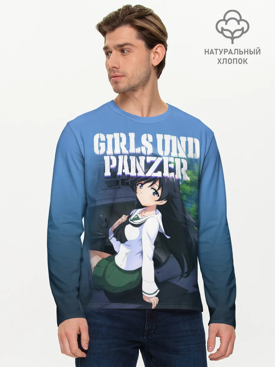 Мужской лонгслив базовый / Girls und Panzer