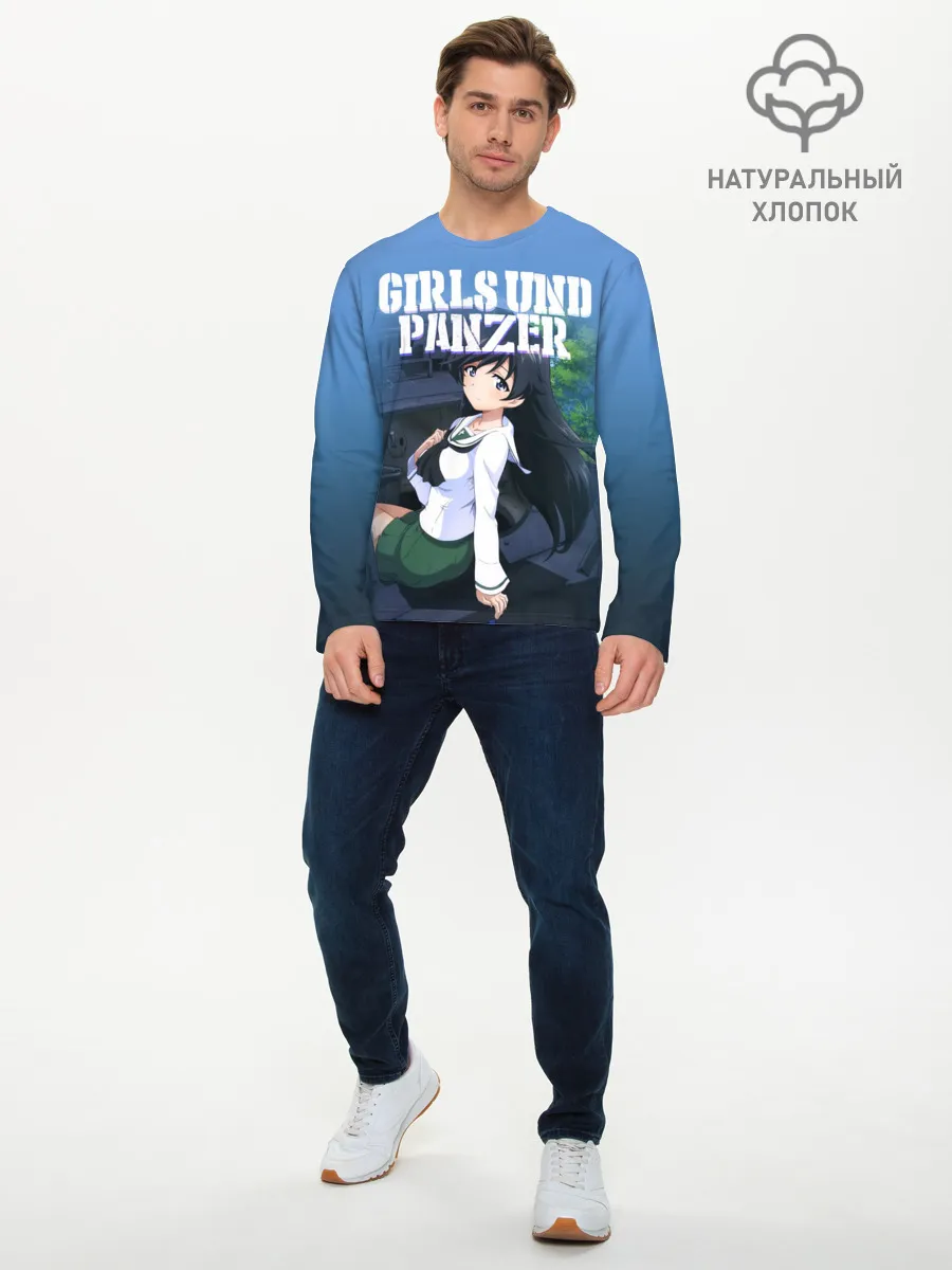 Мужской лонгслив базовый / Girls und Panzer