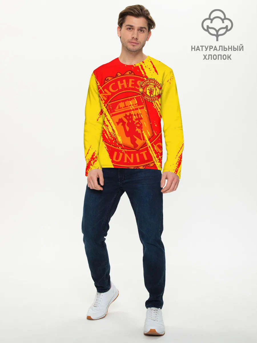 Мужской лонгслив базовый / МАНЧЕСТЕР / MANCHESTER UNITED