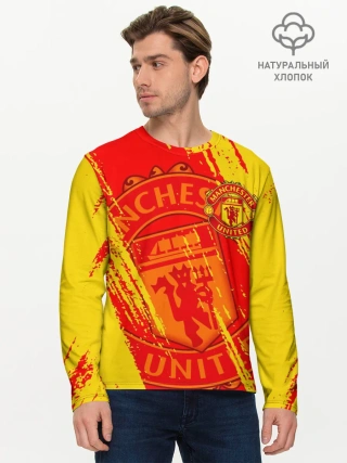 Мужской лонгслив базовый / МАНЧЕСТЕР / MANCHESTER UNITED