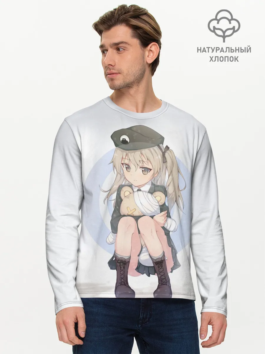 Мужской лонгслив базовый / Girls und Panzer