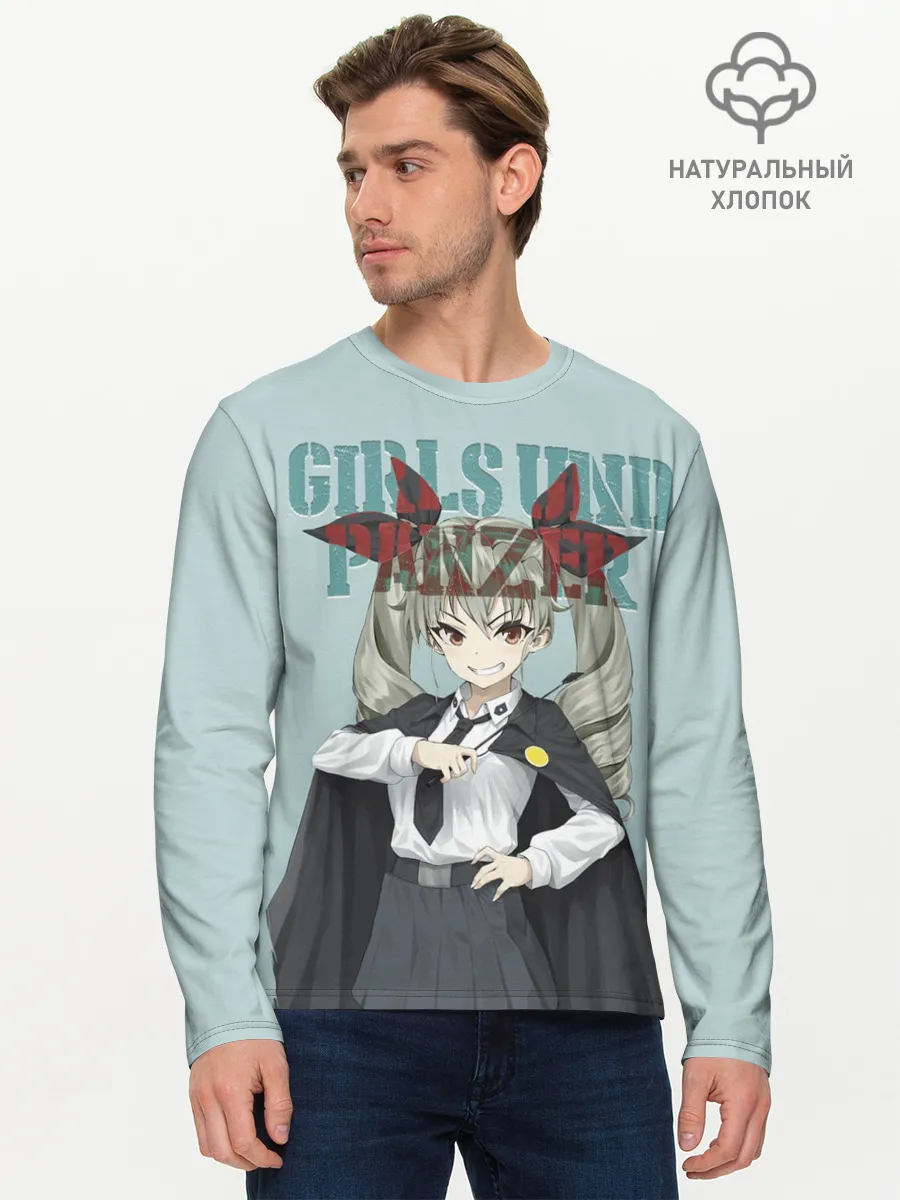 Мужской лонгслив базовый / Girls und Panzer