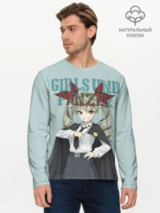 Мужской лонгслив базовый / Girls und Panzer
