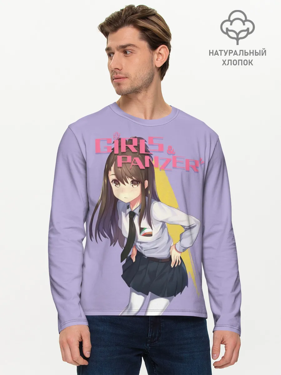 Мужской лонгслив базовый / Девушки и Танки