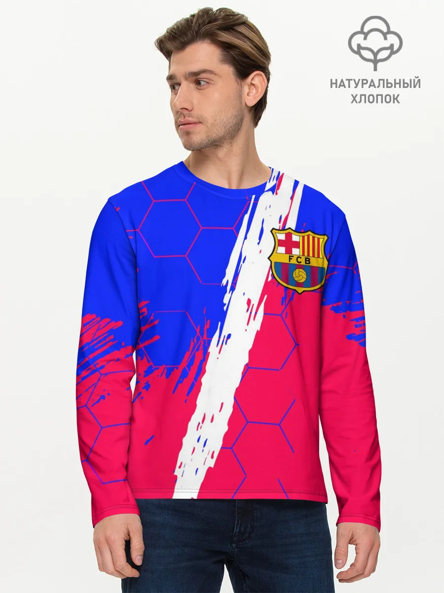 Мужской лонгслив базовый / FC BARCELONA / ФК БАРСЕЛОНА