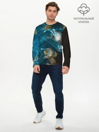 Мужской лонгслив базовый / Медузы