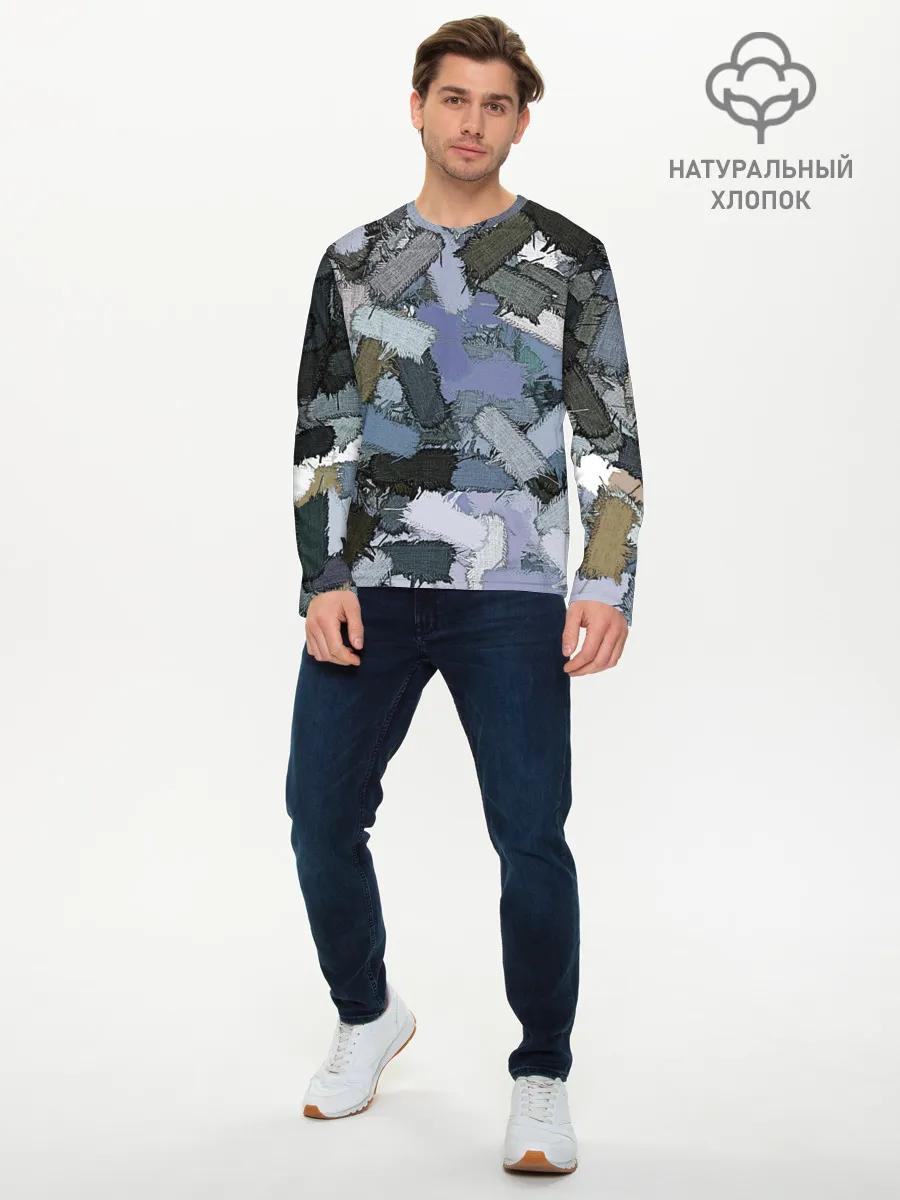 Мужской лонгслив базовый / Patchwork