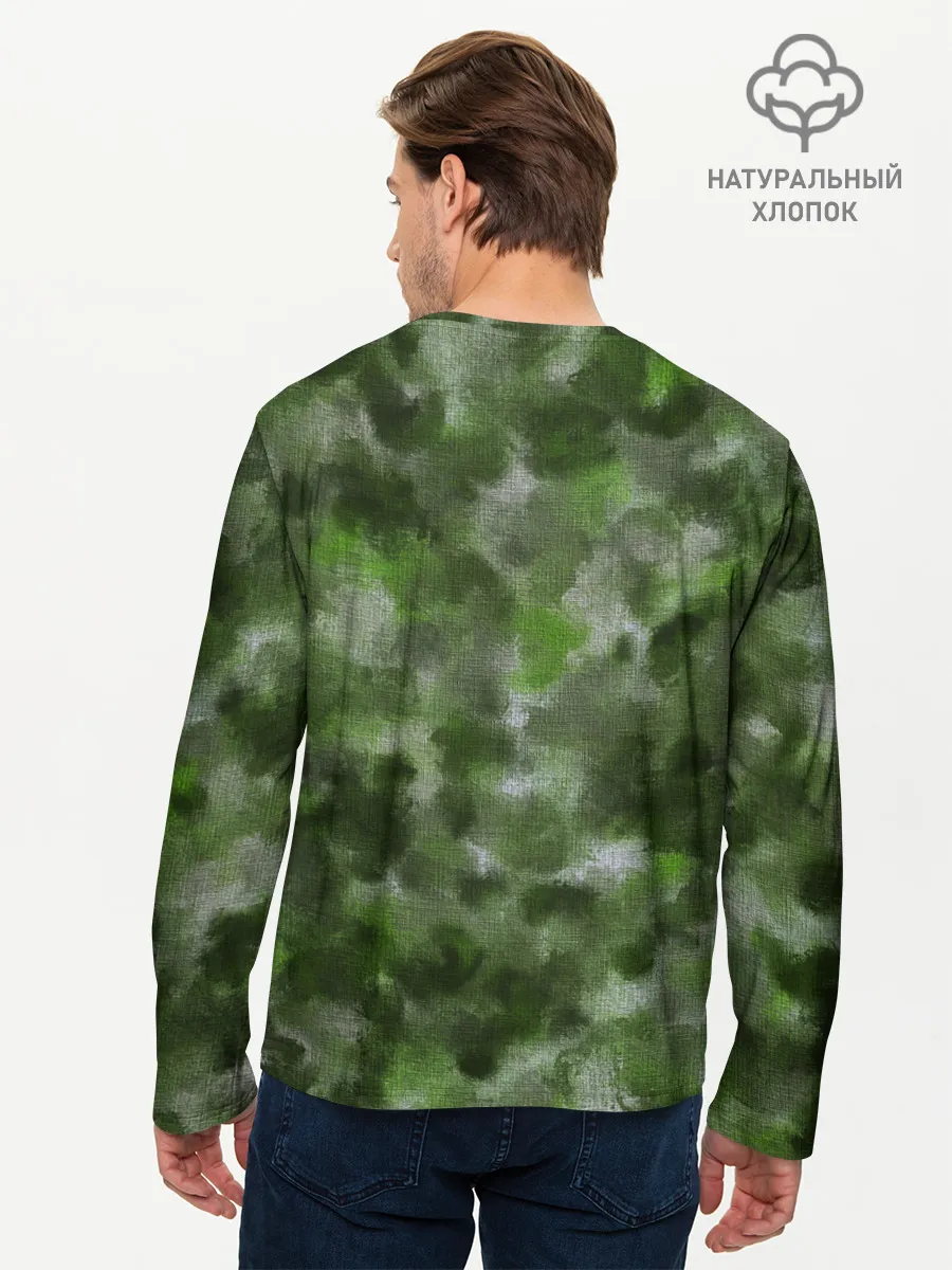 Мужской лонгслив базовый / Canvas Green Camo