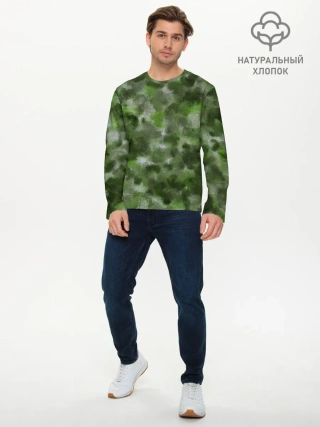 Мужской лонгслив базовый / Canvas Green Camo