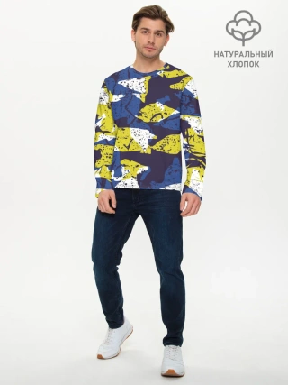 Мужской лонгслив базовый / Пятна