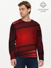 Мужской лонгслив базовый / 3D red Абстрактные линии