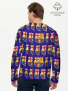 Мужской лонгслив базовый / ФК БАРСЕЛОНА / PATTERN / УЗОР