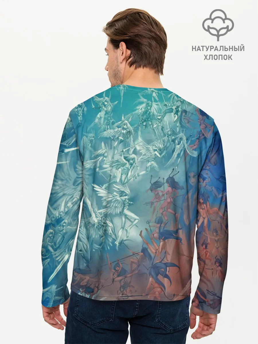 Мужской лонгслив базовый / Ангелы и Демоны