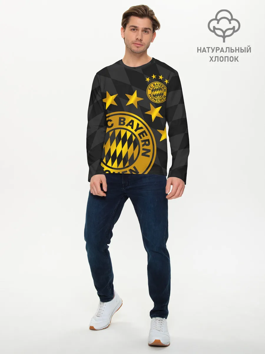 Мужской лонгслив базовый / ФК БАВАРИЯ / BAYERN / МЮНХЕН