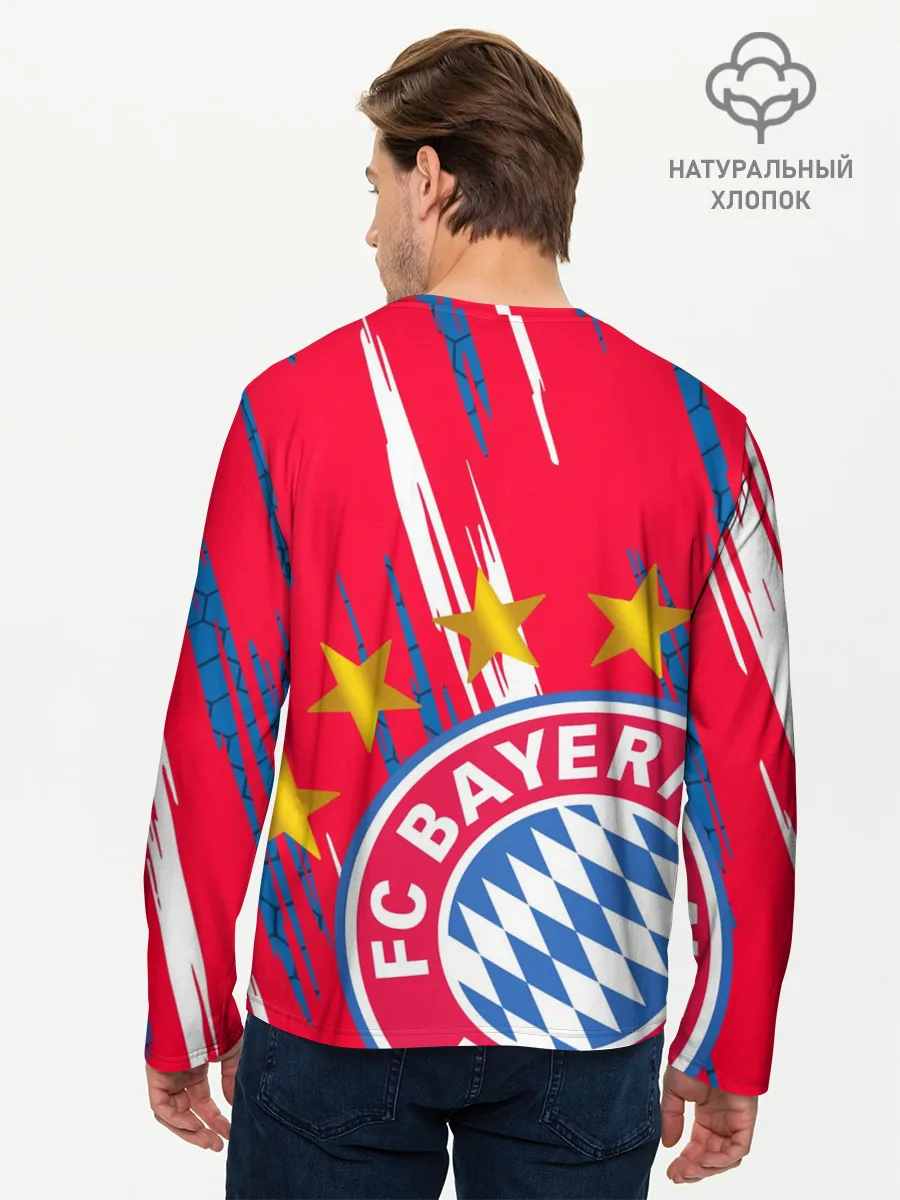 Мужской лонгслив базовый / ФК БАВАРИЯ / BAYERN / МЮНХЕН