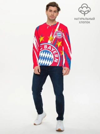 Мужской лонгслив базовый / ФК БАВАРИЯ / BAYERN / МЮНХЕН