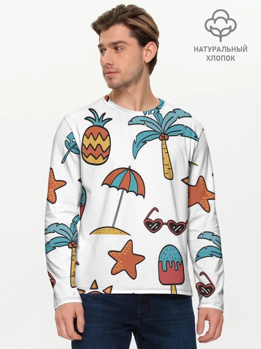 Мужской лонгслив базовый / На отдыхе