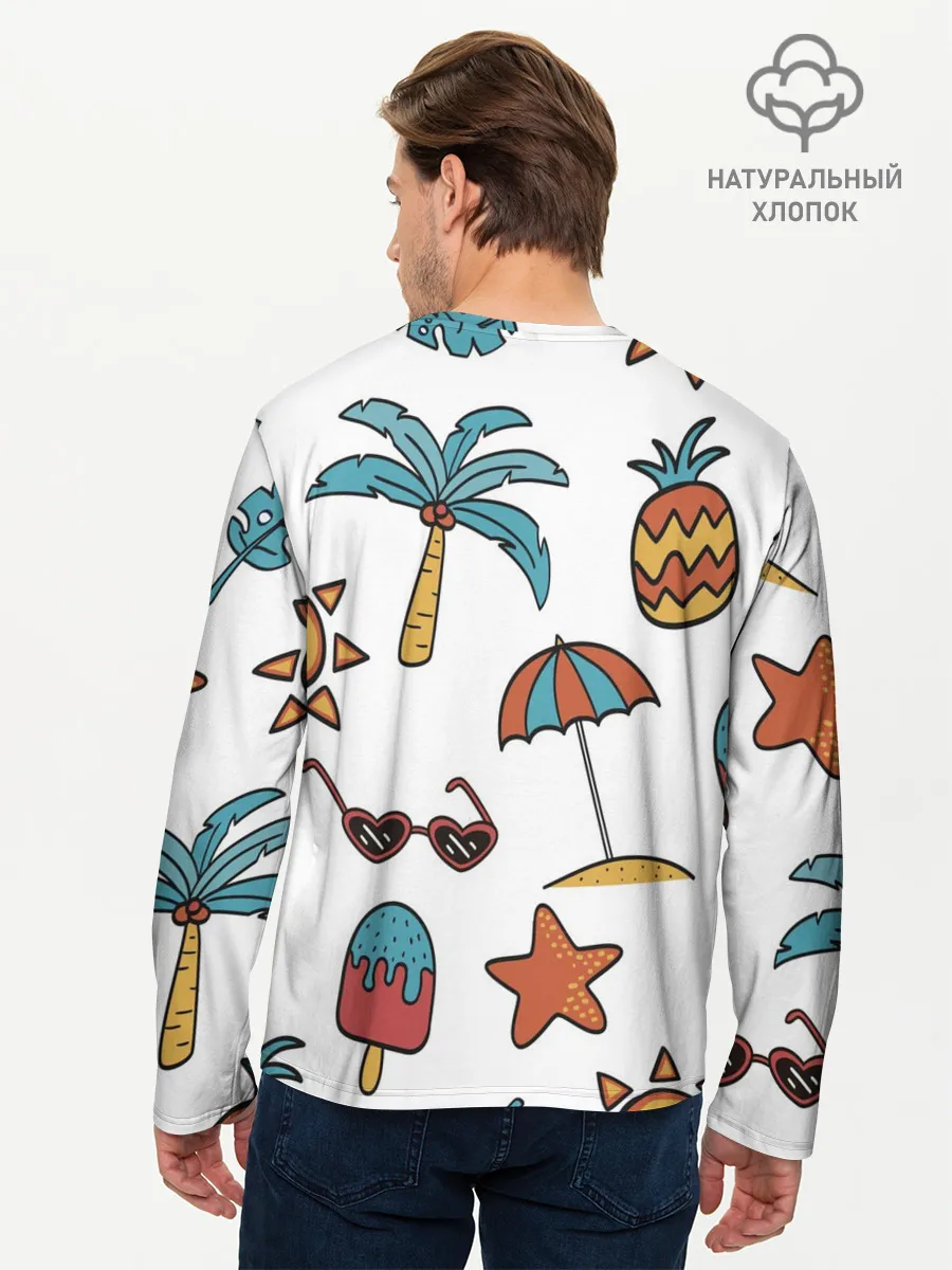 Мужской лонгслив базовый / На отдыхе