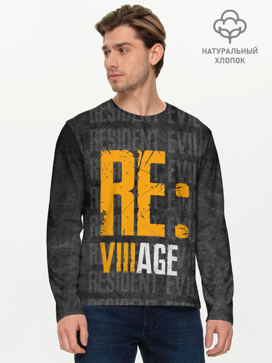 Мужской лонгслив базовый / RE VILLAGE | ДЕРЕВНЯ ОБИТЕЛЬ ЗЛА
