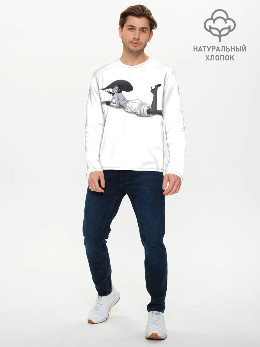 Мужской лонгслив базовый / Tall Vampire Lady. RE