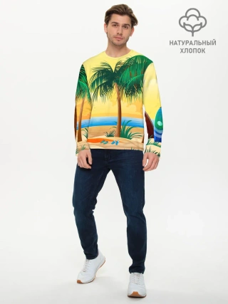 Мужской лонгслив базовый / Пляж