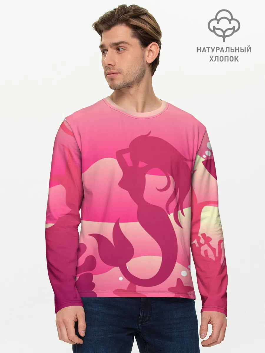 Мужской лонгслив базовый / Русалка