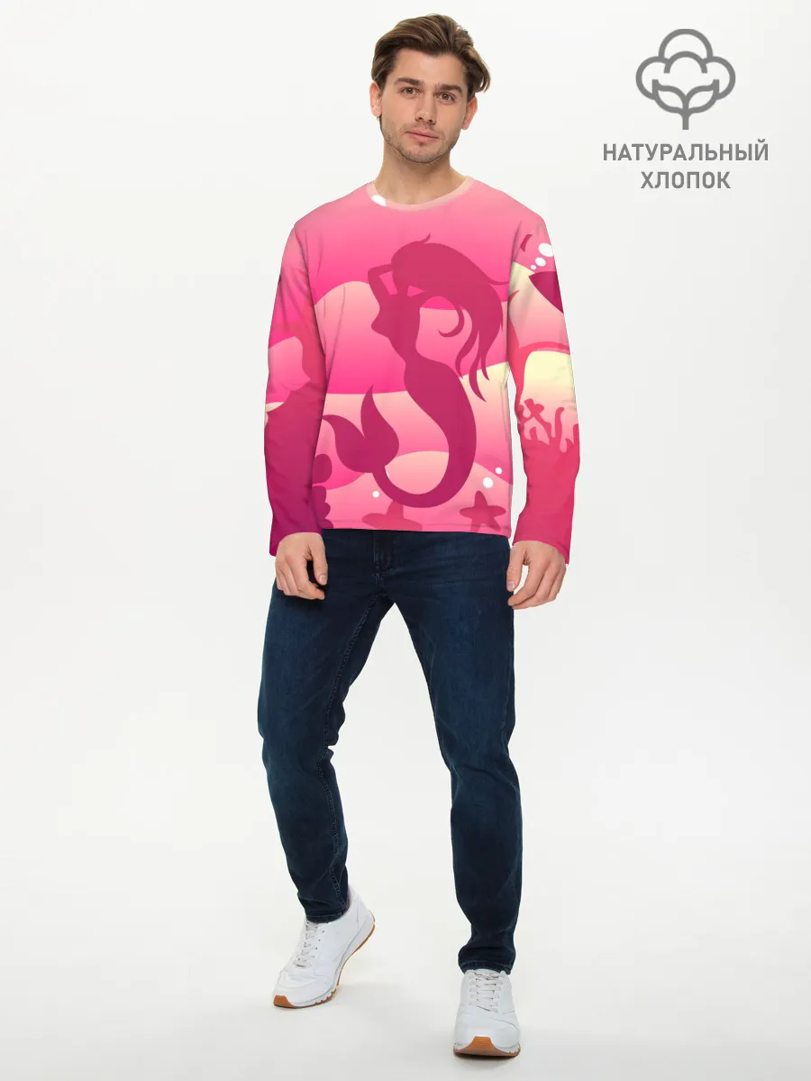 Мужской лонгслив базовый / Русалка