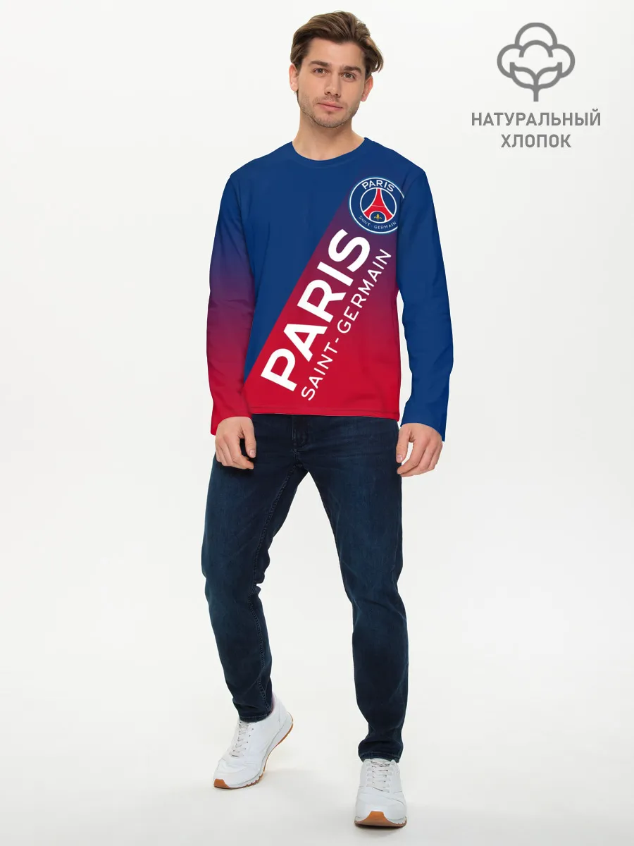 Мужской лонгслив базовый / ФК ПСЖ / PARIS SAINT GERMAIN