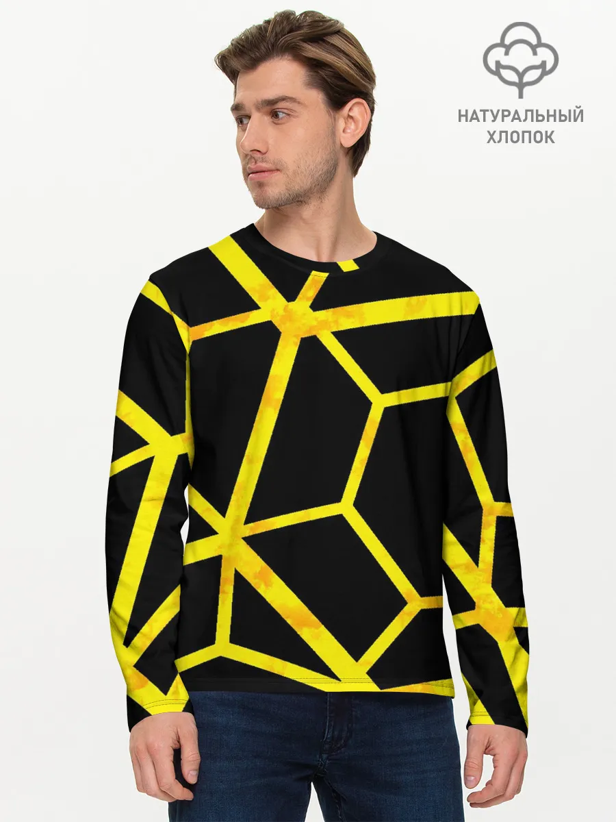 Мужской лонгслив базовый / Hexagon