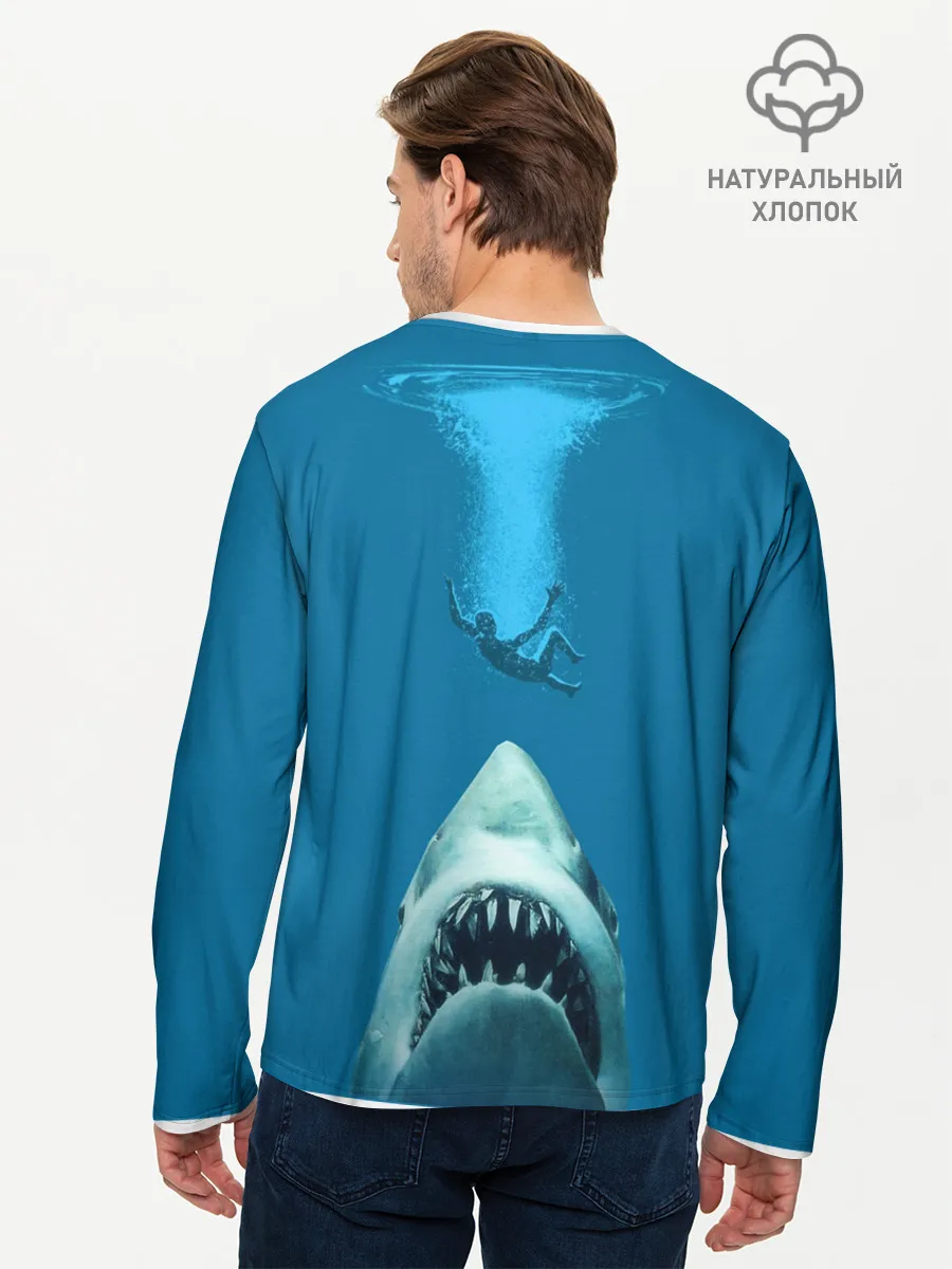 Мужской лонгслив базовый / Челюсти