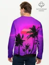 Мужской лонгслив базовый / Неоновый Закат