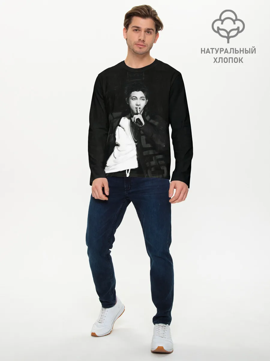 Мужской лонгслив базовый / Namjoon black