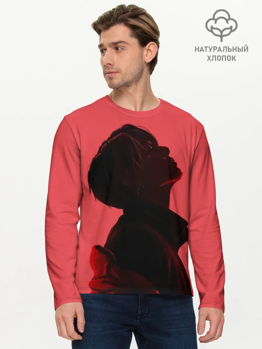 Мужской лонгслив базовый / Pink Jungkook