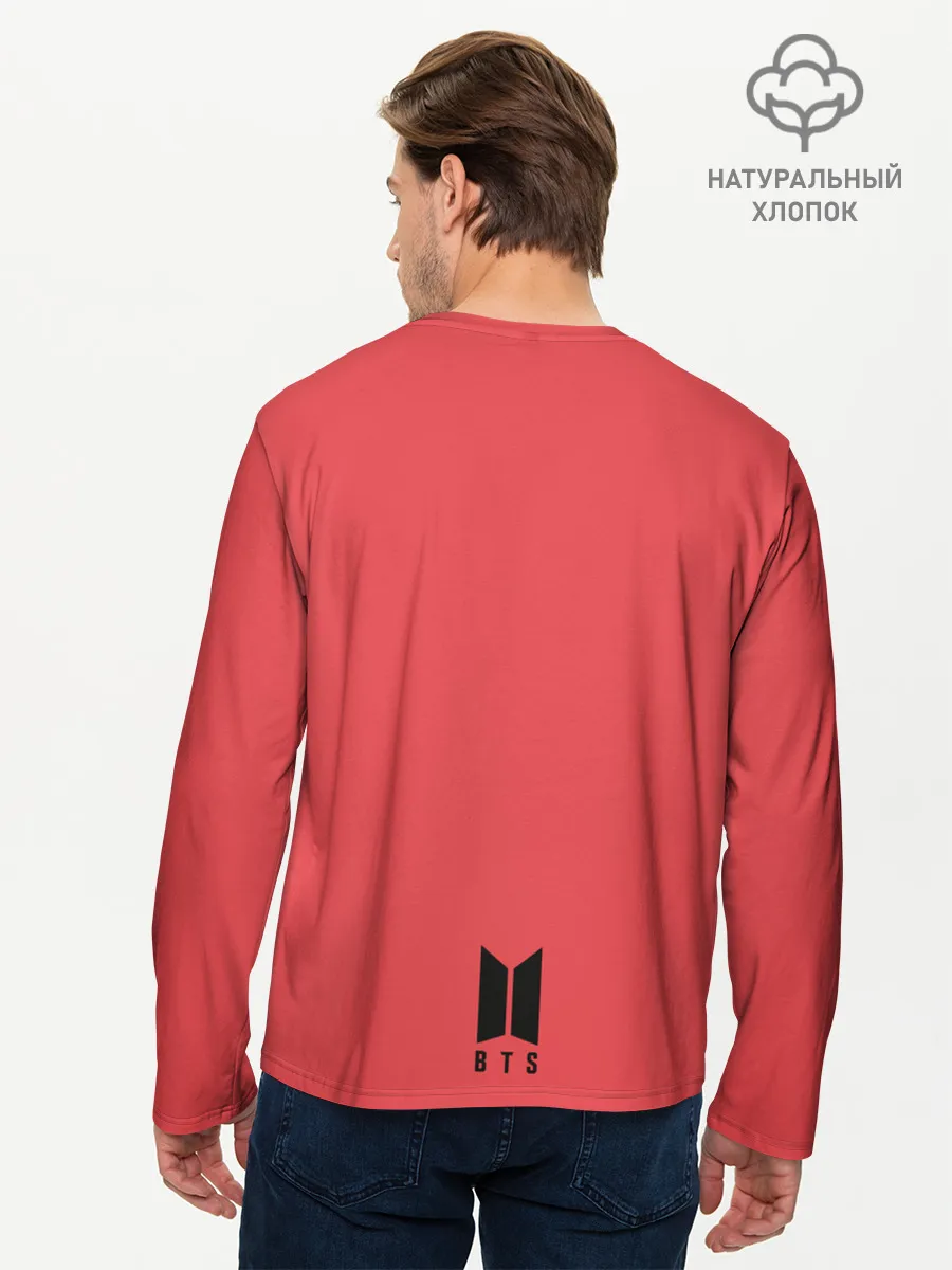 Мужской лонгслив базовый / Pink Jungkook
