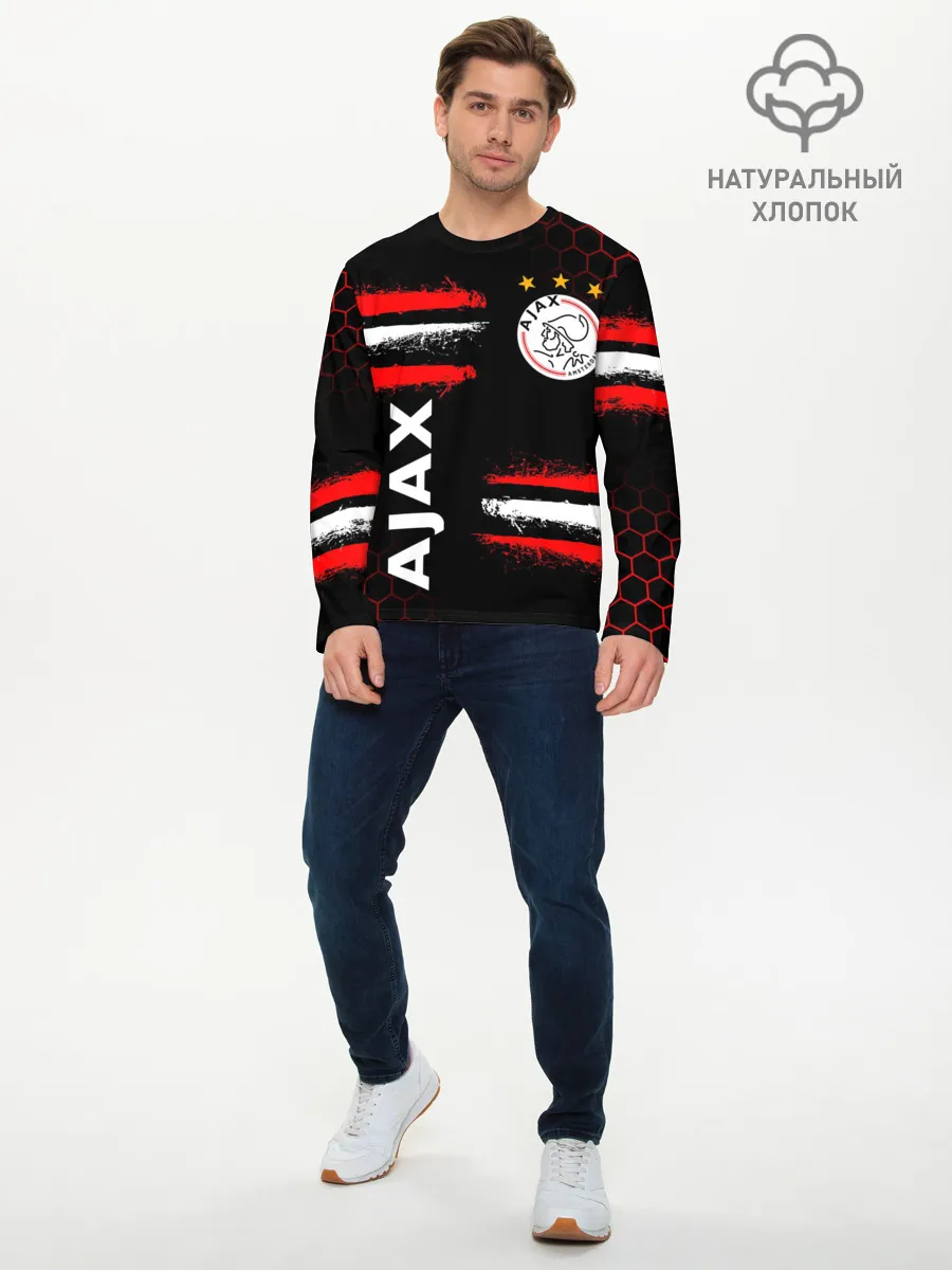 Мужской лонгслив базовый / FC AJAX AMSTERDAM / ФК АЯКС