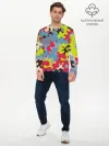 Мужской лонгслив базовый / Цветные облака