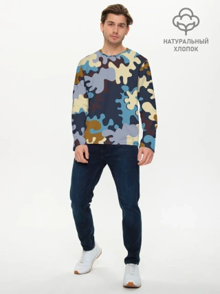 Мужской лонгслив базовый / Облака