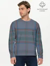 Мужской лонгслив базовый / Шотландская клетка, тартан