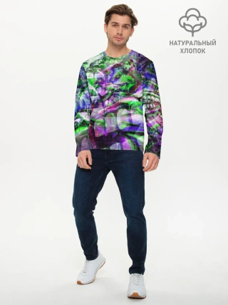 Мужской лонгслив базовый / Граффити на стене