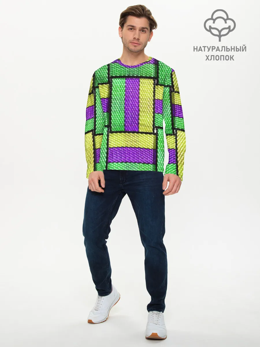 Мужской лонгслив базовый / Цветные Ремешки