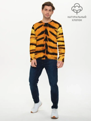 Мужской лонгслив базовый / Шкура Тигра