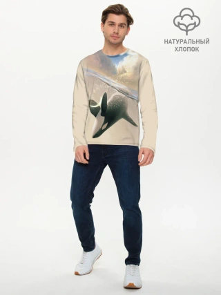 Мужской лонгслив базовый / косатка