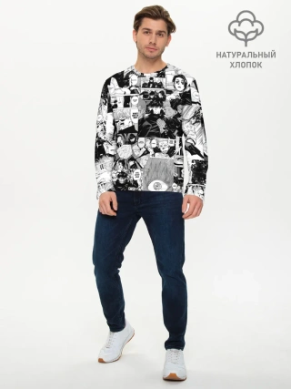 Мужской лонгслив базовый / Магическая Битва