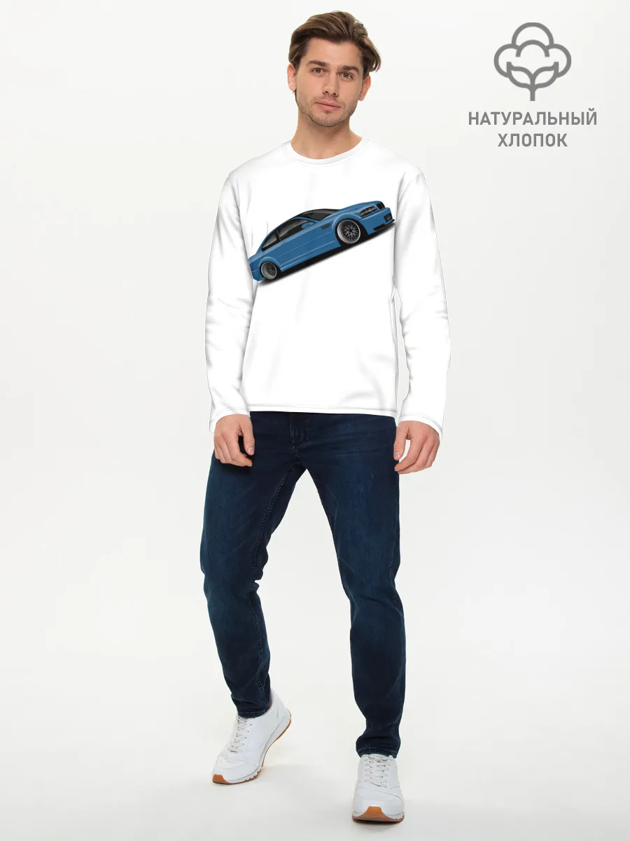 Мужской лонгслив базовый / СиняЯ МашиНа