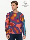 Мужской лонгслив базовый / РазноцВетная абстракция